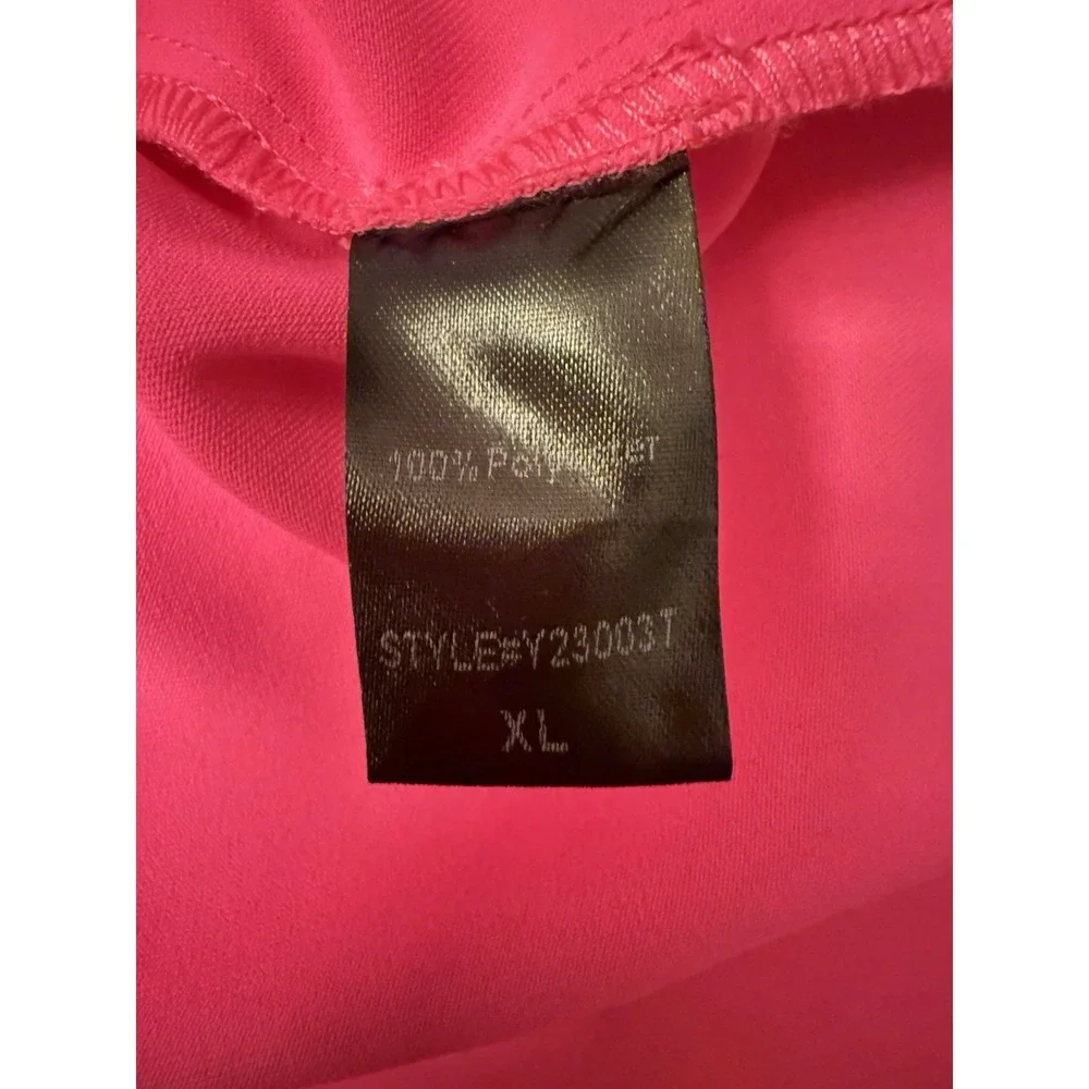 Tuckernuck POMANDER PLACE Kenzo Dress XL Electric Pink Tiered Long Sleeve Shift - Picture 8 of 10